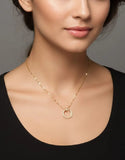 Minimalist Design Gold Plated Stainless Steel Pendant (DZ18368)