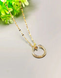 Minimalist Design Gold Plated Stainless Steel Pendant (DZ18368)