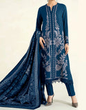 Decent Embroidered Zinc Color Linen Dress for Women (DZ18267)