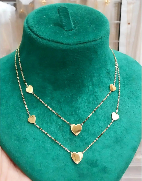 Minimalist Gold Plated Heart Charm Pendant in Stainless Steel Finish (DZ18390)