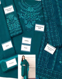 Exquisite Embroidered Zinc Color Chiffon Party Wear Dress (DZ18273)
