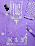 Elegant 2-Piece Embroidered Lilac Color Dhanak Dress (DZ18263)