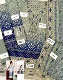 Heavy Embroidered Chunri Print Lawn Dress Design with 4-Side Emb. Chiffon Dupatta (DZ18831)