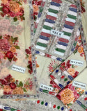 All-Over Print Embroidered Lawn Dress with 4-Side Emb. Chiffon Dupatta (DZ18833)