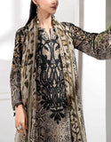 Trendy All-Over Print Sequins Embroidered Beige Lawn Dress with Emb. Chiffon Dupatta (DZ18859)