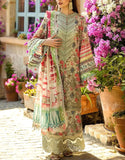 All-Over Print Schiffli Embroidered EID Lawn Dress with Chiffon Dupatta (DZ18879)