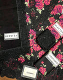 All-Over Floral Print Embroidered Black Lawn Dress for EID and Party Wear (DZ18880)