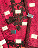 Trendy All-Over Print Sequins Embroidered Red Lawn Dress with Emb. Chiffon Dupatta (DZ18858)