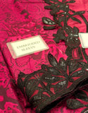 Trendy All-Over Print Sequins Embroidered Red Lawn Dress with Emb. Chiffon Dupatta (DZ18858)