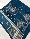 Alluring Heavy Embroidered Zinc Color Linen Suit for Daily Wear (DZ18271)