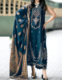 Alluring Heavy Embroidered Zinc Color Linen Suit for Daily Wear (DZ18271)
