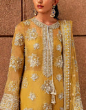 Luxurious Handwork Embroidered Organza Bridal Dress - Ideal for Mehndi Event (DZ18427)