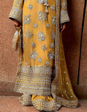 Luxurious Handwork Embroidered Organza Bridal Dress - Ideal for Mehndi Event (DZ18427)