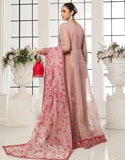 Mushq Semi-Stitched Intricate Embroidered Blush Pink Net Maxi Dress with Embroidered Potli Pouch (DZ18699)