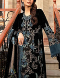 Glamorous Embroidered Velvet Bridal Dress with Matching Velvet Shawl (DZ18417)