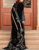 Glamorous Embroidered Velvet Bridal Dress with Matching Velvet Shawl (DZ18417)