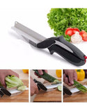 2 in 1 Kitchen Knife & Cutting Board - Great for Food Slicing & Chopping (DZ18602)