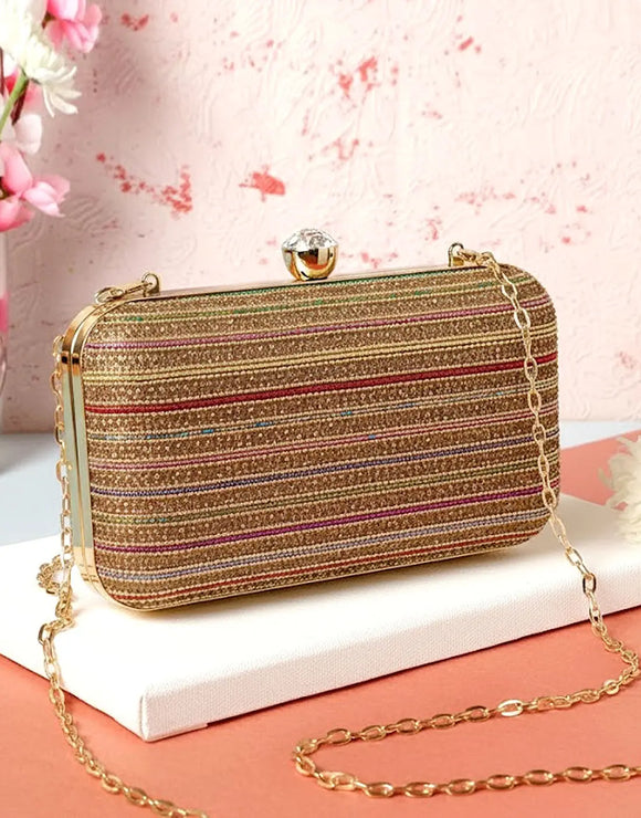 Sparkling Fancy Multicolor Clutch Purse for Formal & Party Wear (DZ18337)