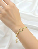 Gold Plated Stainless Steel Fashion Bracelet for Girls (DZ18459)