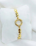 Gold Plated Stainless Steel Fashion Bracelet for Girls (DZ18459)