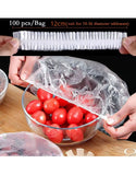Disposable Food Cover Plastic Wraps - 100 Pieces (DZ18553)