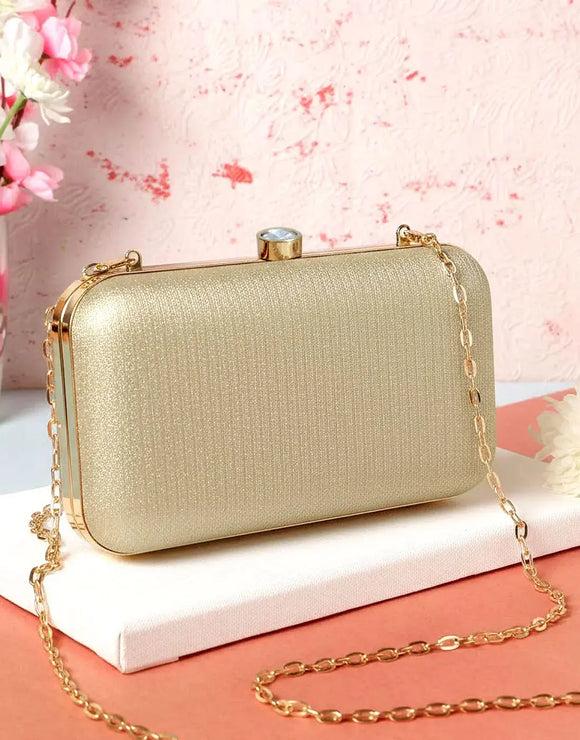 Glittering Golden Clutch Bag for Party & Formal Events (DZ18338)