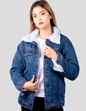 Unisex Stylish Fur Denim Jacket for Winters | Warm Jean Jacket for Men & Women (DZ18628)