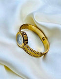 Luxury Gold Plated Stainless Steel Bangle Style Watch (DZ18394)