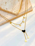 Gold Plated Stainless Steel Heart Shape Necklace Regular price (DZ18460)