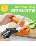 2 in 1 Kitchen Knife & Cutting Board - Great for Food Slicing & Chopping (DZ18602)