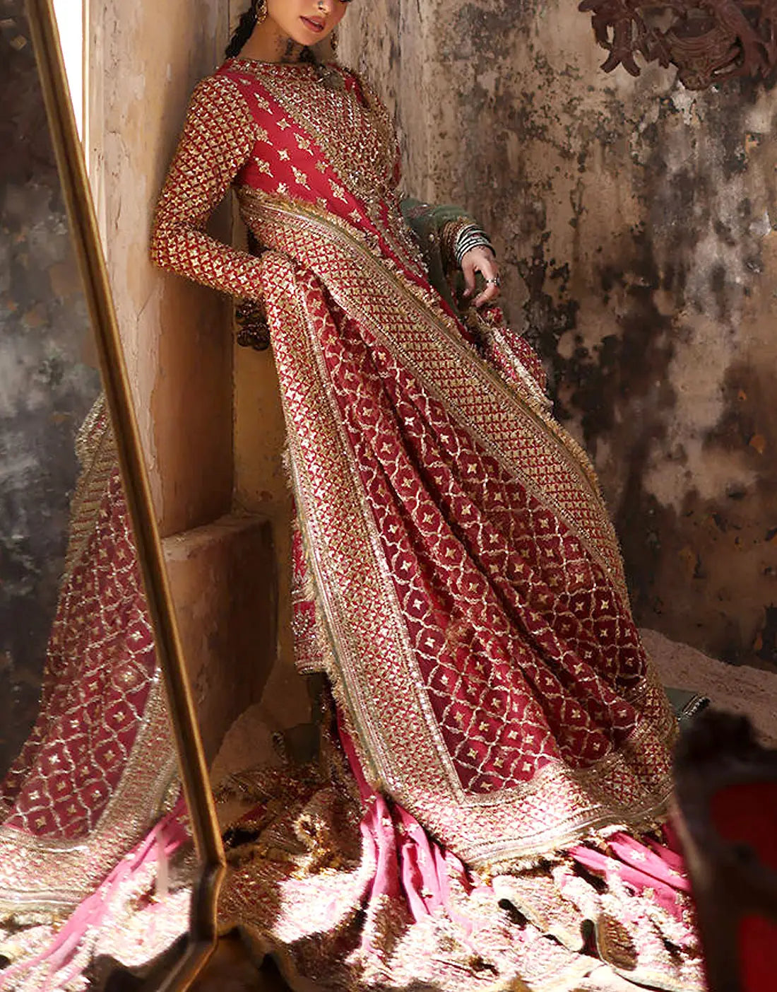 slim fit dress slacks Luxe Heavy Embroidered Maroon NET Bridal Sharara Dress (DZ18661) –  DressyZone.com