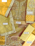 Formal Handwork Embroidered Organza Wedding Wear Dress (DZ18884)