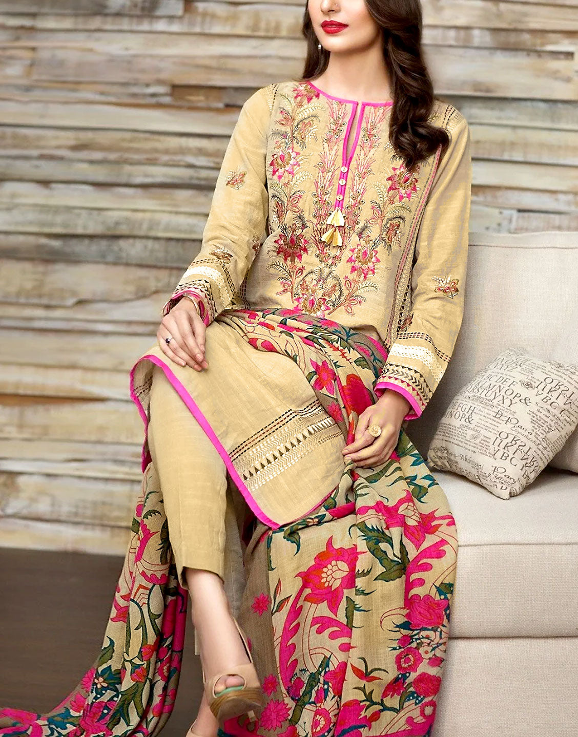 Khaddar Printed Dress