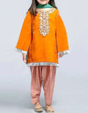 Kids 2-Piece Embroidered Linen Dress (DZ13331)