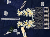 Trendy 2-Piece Embroidered Lawn Dress 2024 (DZ13654)