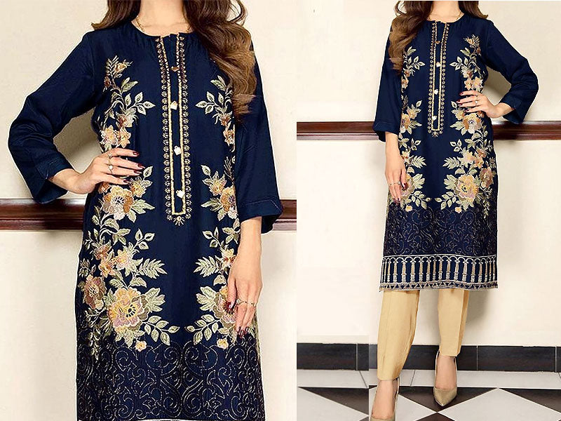 Trendy All-Over Print Sequins Embroidered Red Lawn Dress with Emb. Chiffon Dupatta (DZ18858) main image 1