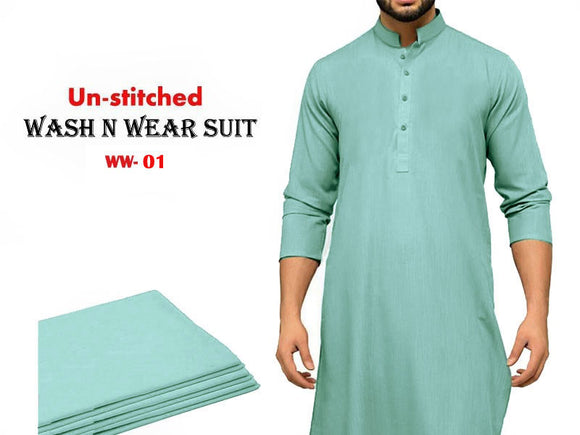 Unstitched Wash N Wear Men's Shalwar Kameez (DZ13717)