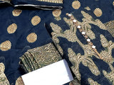 Banarsi Style Cotton Jacquard Dress with Cotton Jacquard Dupatta (DZ14388)
