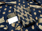 Banarsi Style Cotton Jacquard Dress with Cotton Jacquard Dupatta (DZ14388)