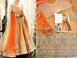 Mirror Work Heavy Embroidered Net Maxi Dress (DZ14538)