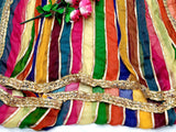 Ready to Wear Multicolor Chiffon Dupatta for Mayun & Mehndi Function (DZ14637)