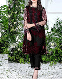 2-Piece Embroidered Fancy Net Party Wear Dress (DZ15259)