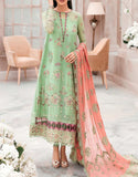 Handwork Heavy Embroidered Chiffon Wedding Dress (DZ15522)