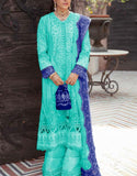 Heavy Embroidered Organza Party Wear Dress (DZ15547)