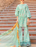 Sunflower Print Embroidered EID Lawn Dress with Digital Print Silk Dupatta (DZ15882)