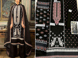 Embroidered Black Lawn Dress 2023 with Chiffon Dupatta (DZ15911)