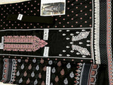 Embroidered Black Lawn Dress 2023 with Chiffon Dupatta (DZ15911)