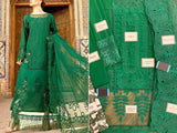 Schiffli Embroidered Lawn Dress with Embroidered Cotton Net Dupatta (DZ15933)