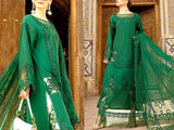 Schiffli Embroidered Lawn Dress with Embroidered Cotton Net Dupatta (DZ15933)
