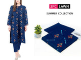 Elegant 2-Piece Embroidered Lawn Dress 2024 (DZ15937)